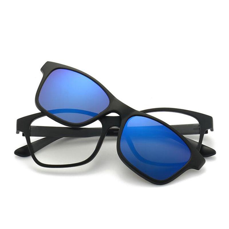2246 Magnet Clip Square Frame Myopia Eyeglasses 0 -0.5 -1.0 -2.0 To -6.0 Hyperopia Sunglasses +0.5 +1.0 +2.0 To +6