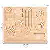 1pc Wooden Flocked Beading Tray Decorative Board for DIY Jewelry Bracelet Necklace Wood Board Design Bamboo Bead Measuring Tools