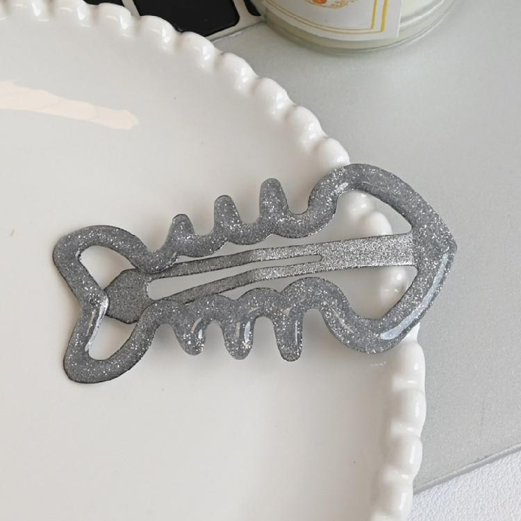 Alla moda Pinza per Capelli Blu Osso Costruzione Metallica Unica Vestibilità Comoda Palestra Ufficio