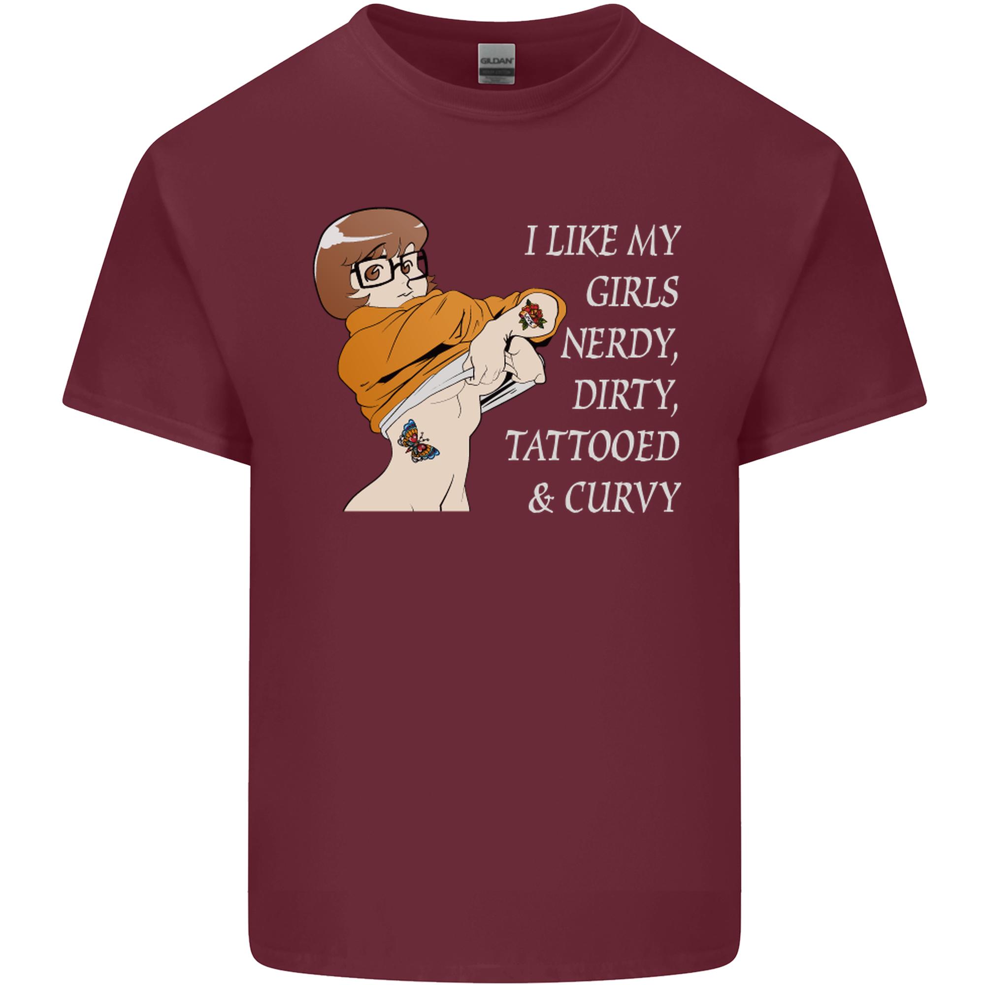 Nerdy Dirty Tattooed and Curvy Tattoo Unisexs Light Cotton TShirt S