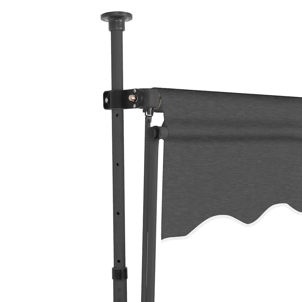 Vidaxl Ręcznie Zwijana Markiza Z Led, 300 Cm, Antracytowa