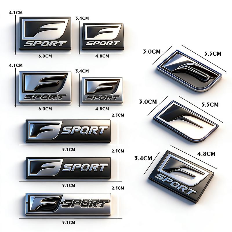 3D Metal Badge Decal Rear Trunk Emblem Sticker Accessories For Lexus F SPORT ES RX NX LS UX LM LX GX LC RZ IS CT GS RC HS TX LBX EC4 7E
