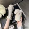 Fashion Spring summer round headed pearl bow thick sole single shoe casual simple comfortable versatile women's shoes for wear