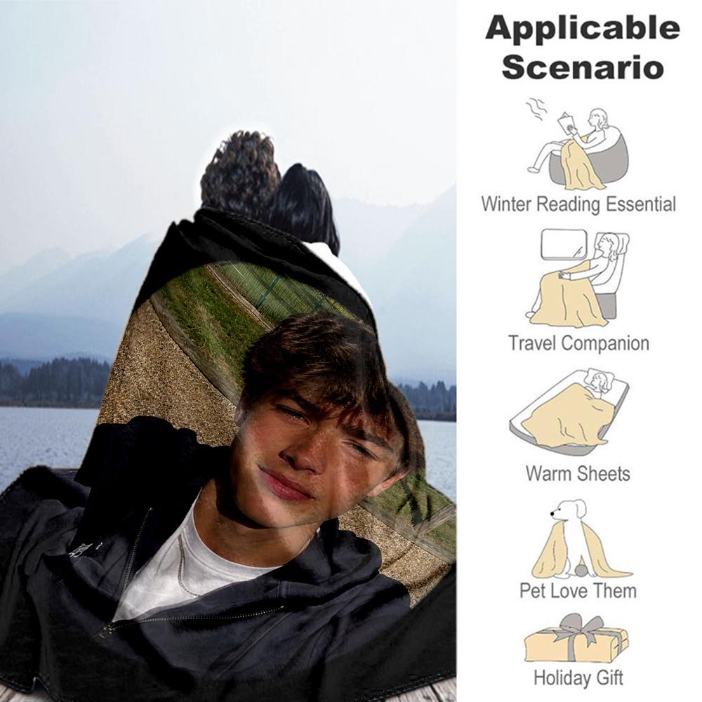 Customize Photos Personalized picture Blanket Multi-purpose Personalized Blanket Soft & Cozy Perfect for Bed Livingroom Living Room Office Chair