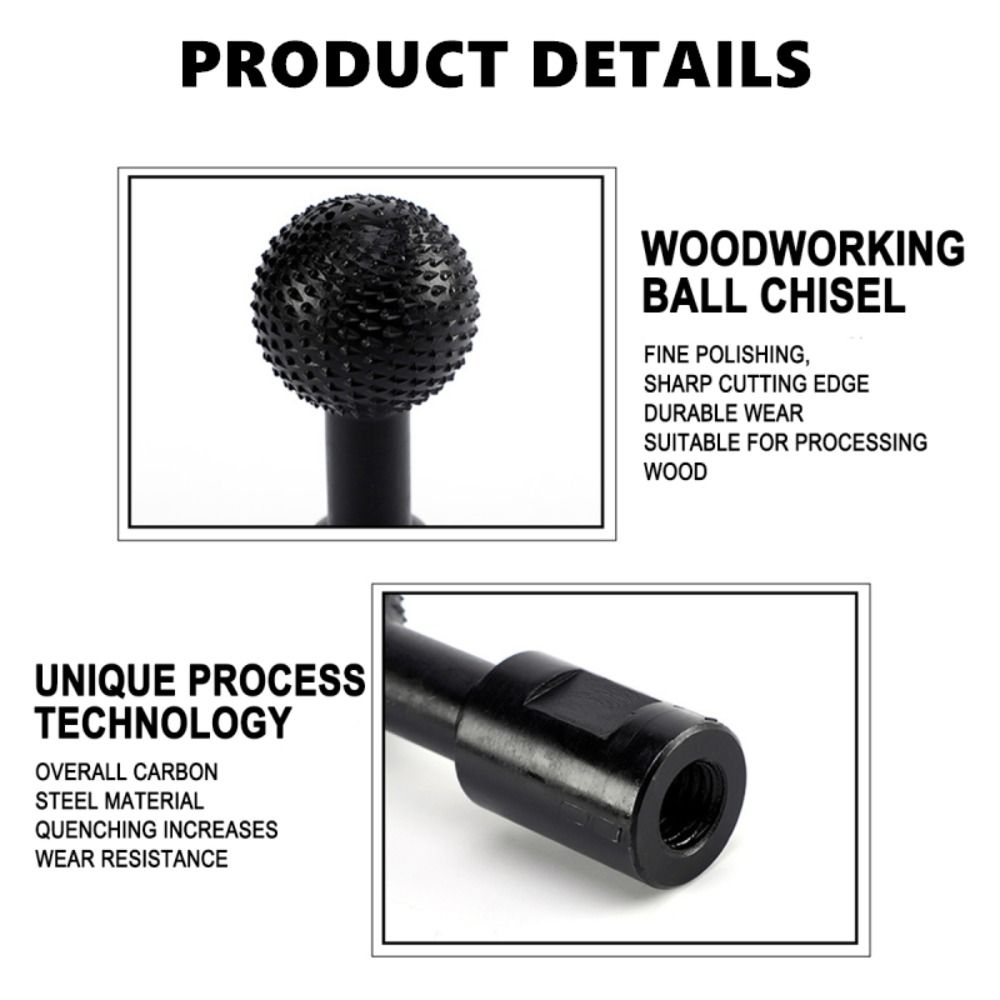10/14mm Drill Bit Ball Gouge Wood Marking Sphere Rotary Burr Sphere Rotary Grinding Head Carpenter