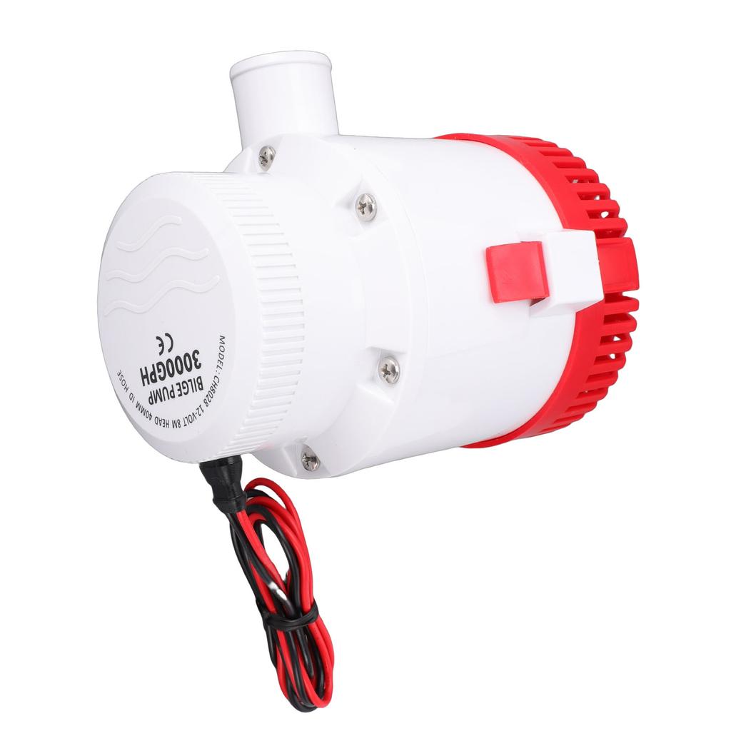 Boat Bilge Water Pump 3000gph 1.575 Inch Outlet Anti Airlock Submersible Bilge Pump for Marine Boat Accessory