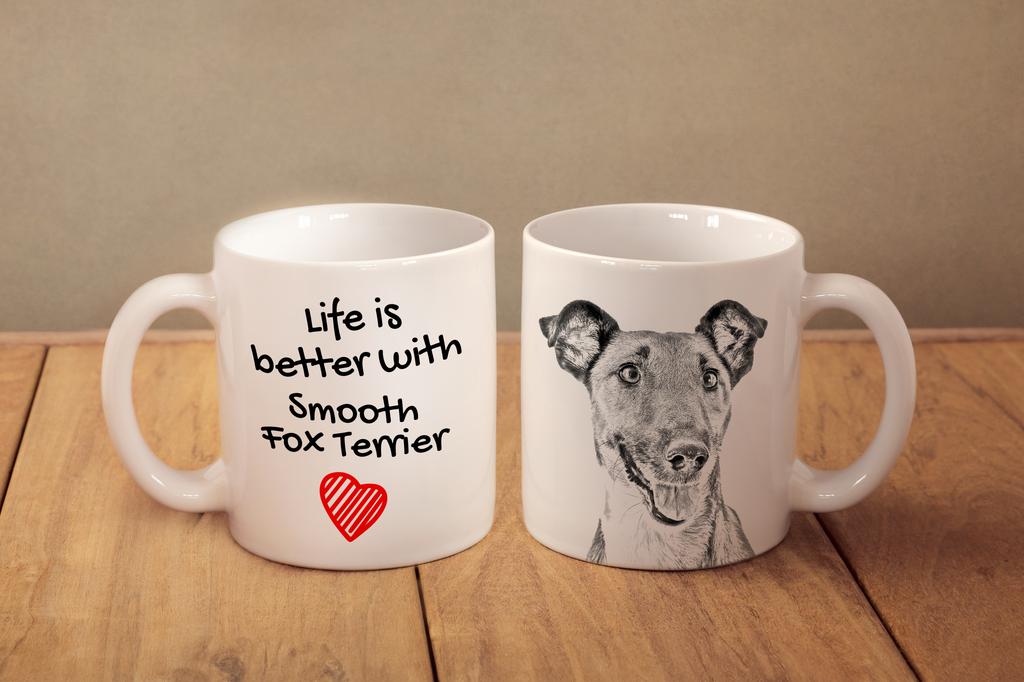 Fox Terrier Smooth - cup with a dog, cup with a photo, personalized gift from the Art-Dog brand