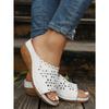 Summer New Wedge Slippers Women's 2025 Plus Size Muffin Thick Sole Open Toe Sandals