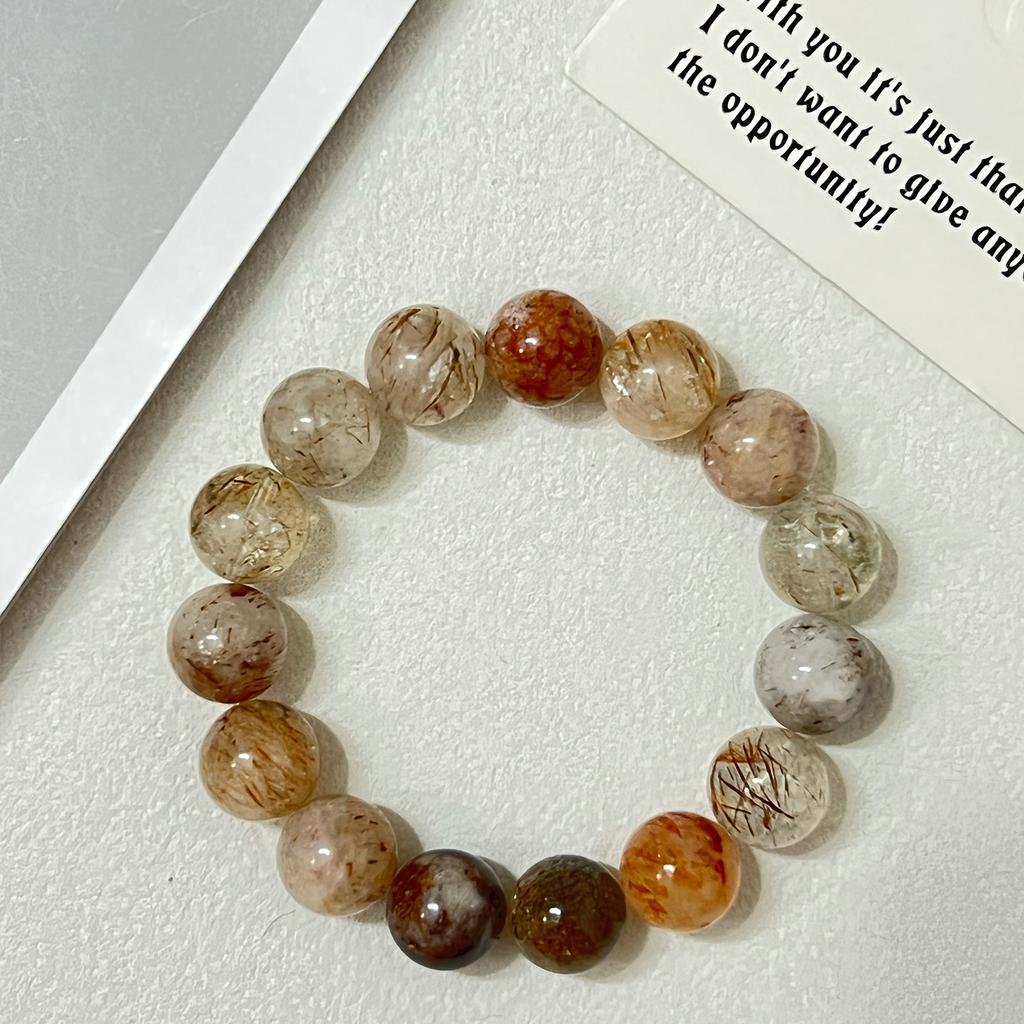 Women Natural Crystal Beaded Bracelets 8mm 10mm 12mm Round Yoga Bead Stretch Bangle Handmade DIY Jewelry Gift