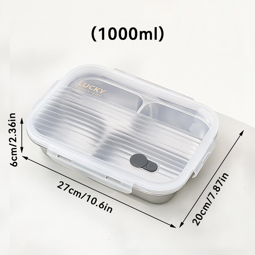 Scatola Pranzo Bento in Acciaio Inossidabile 304 a 4/5 Scomparti Contenitore Ermetico per Frutta Insalata Cibo per Bambini Studenti Piatto da Cena Resistente con Coperchio