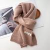 11 Color Winter Warmer Scarf For Women Men Faux Cashmere Shawl Unisex Solid Color Shawl Wrap Female Pashmina Neck Warmer Scarf