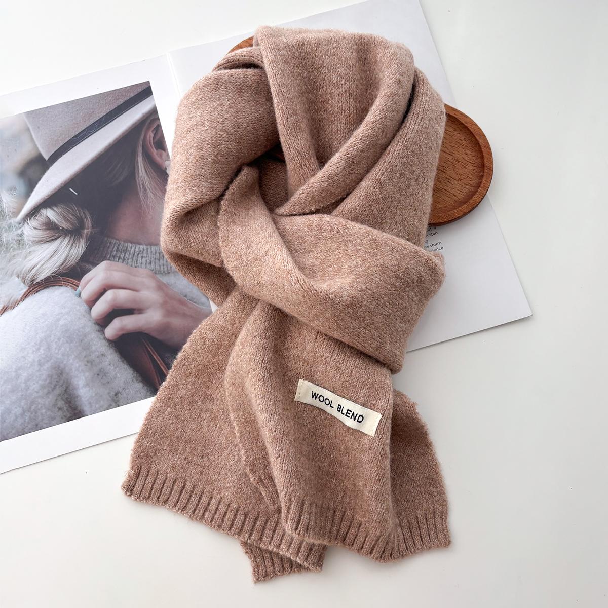 Yto Scarf Women's 11 Color Winter Warmer Scarf For Men Faux Cashmere Shawl Unisex Solid Color Shawl Wrap Pashmina Neck Warmer Scarf