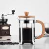 -selling  Customized Coffee Moka Pot with Wood Handle and Strainer