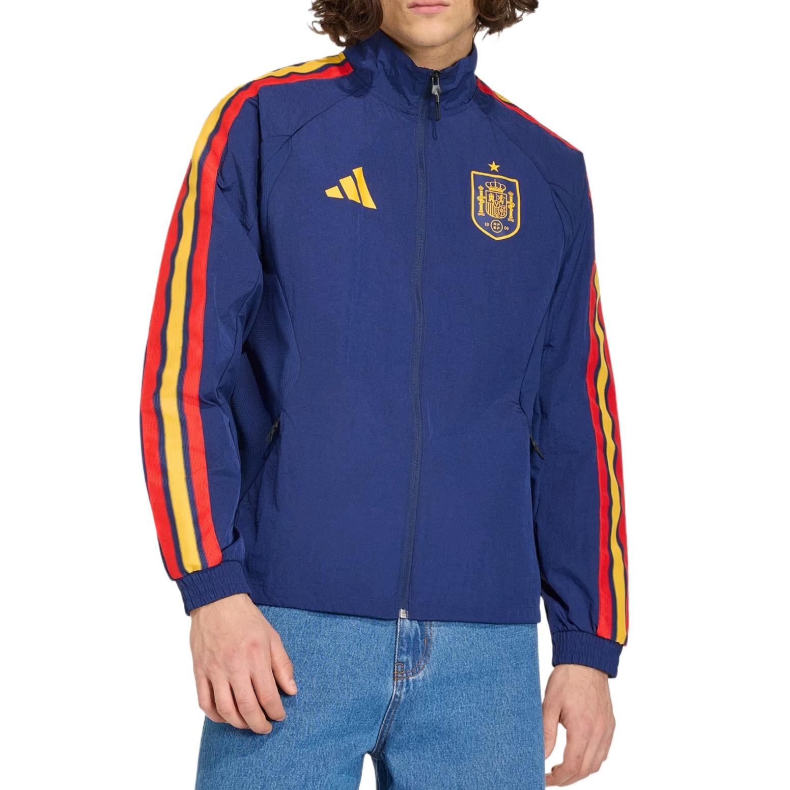 adidas Spain 2026 Anthem Jacket  Dark Blue  Men s JZ2253 S