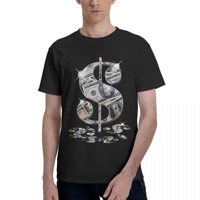 With Dollar Bill Print 100 Cotton Casual Breathable Confortable Summer Mens Designer Clothes Mens Wear