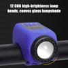 Electric Bike Horn Bike Light Bike Alarm Waterproof With 4 Modes Headlight Taillight Set USB Rechargeable 180-degree Viewing