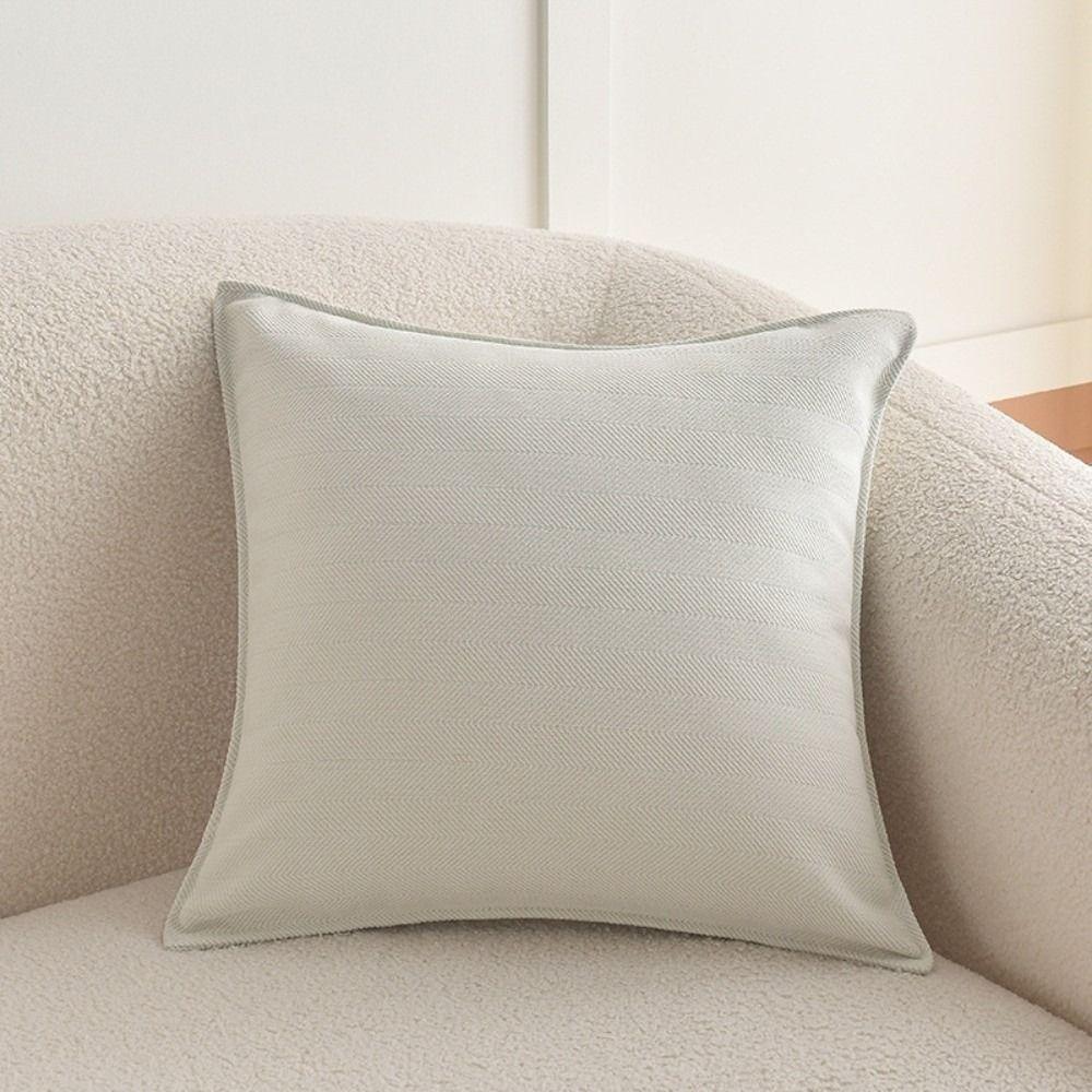 New Elegant Style Chenille Cushion Covers 18inch Square Polyester Throw Pillowcase Soft Solid Color Pillow Cases Bedroom Decor