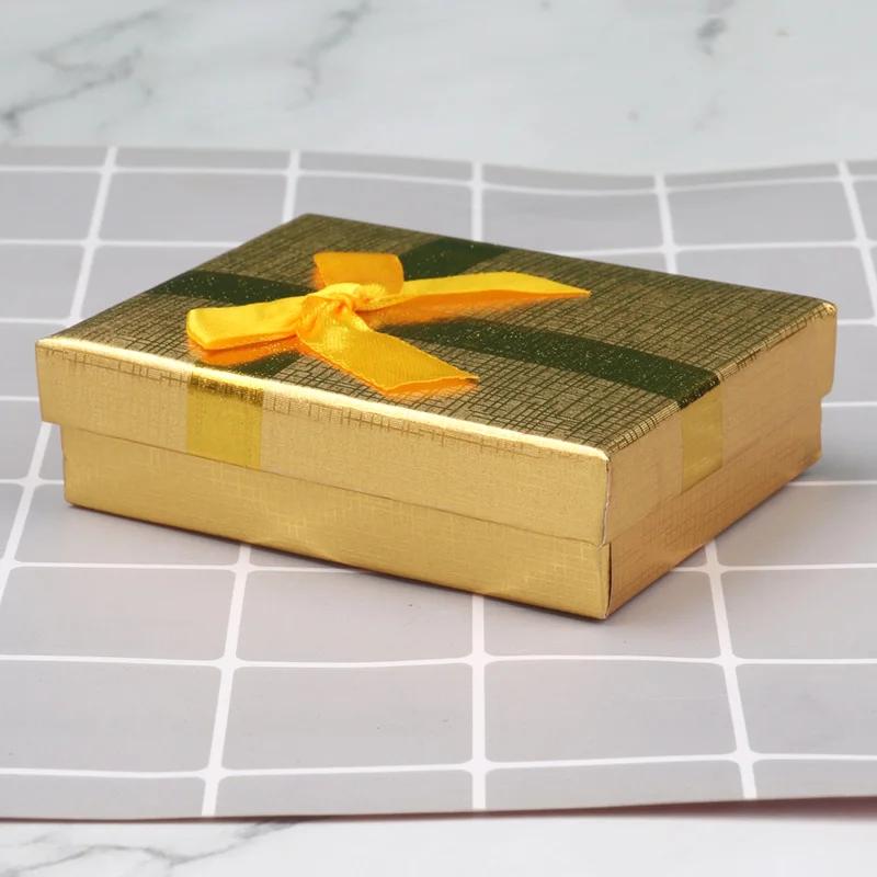 12 cajas de joyería con lazo, organizador de aretes, collares, cajas de almacenamiento, organizadores de papel, estuche de regalo para exhibición de joyas.