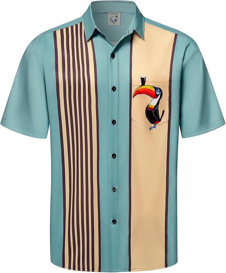 Summer Men's Beach Shirt Printed Hawaiian Short Sleeve Flower Shirt Boys