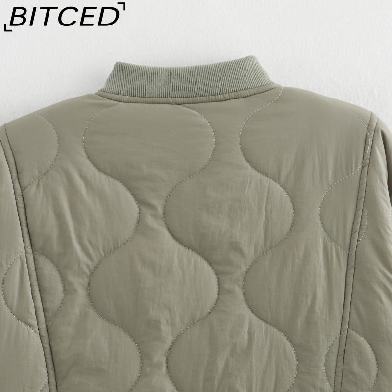 BITCED Women's Autumn/Winter Fashion Casual Plus Size Oversized Stand Collar Leopard Print Cotton Coat Jacket