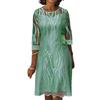 Vestido de Festa da Moda 2024 Mulheres Gola Redonda Renda Emenda Midi Comprimento do Joelho Falso Duas Peças Versátil Roupa Feminina