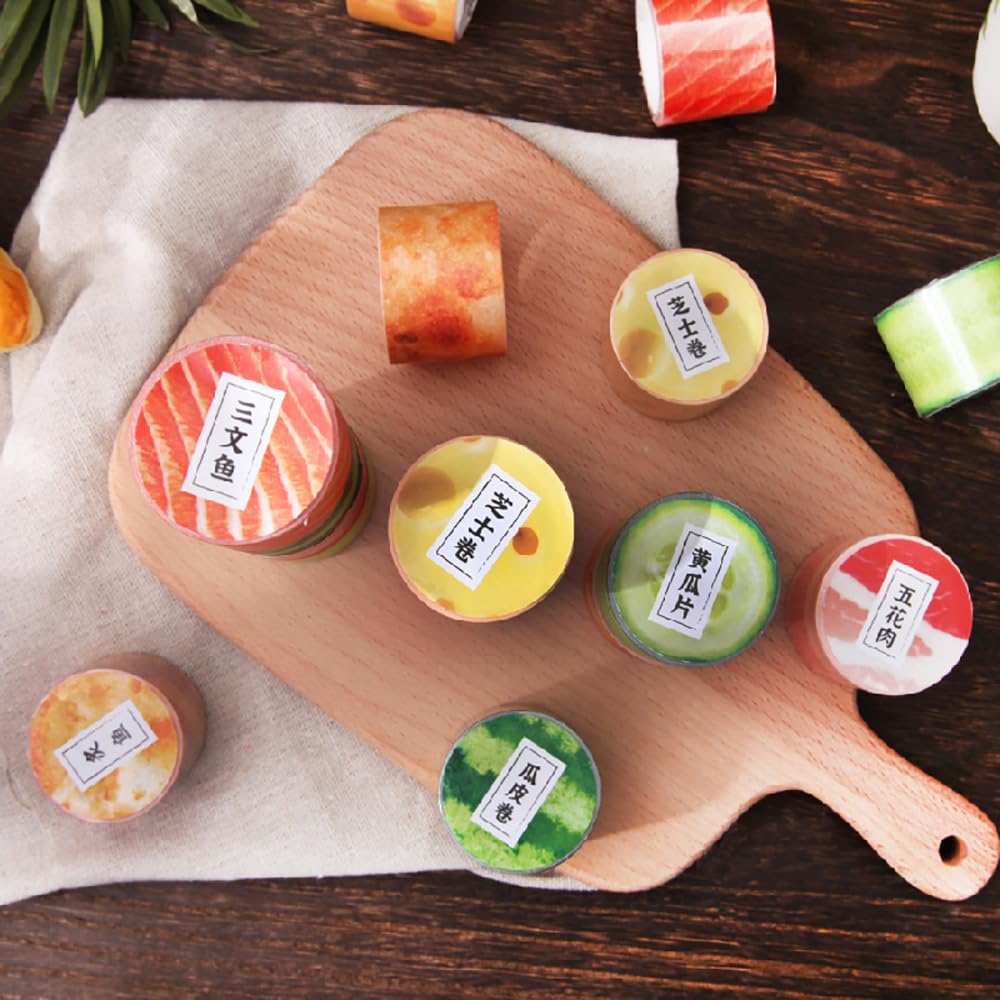 Neko Sennin Masking Set of 6 DIY Christmas Planner Miscellaneous Food Tape, Rolls, PET, Gift, Decoration, Transparent, Material, Stationery,