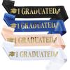 Graduated Satin Sash Glitter Crown For Graduation Party Decoration Photo Booth Props Bachelor Graduated Supplies