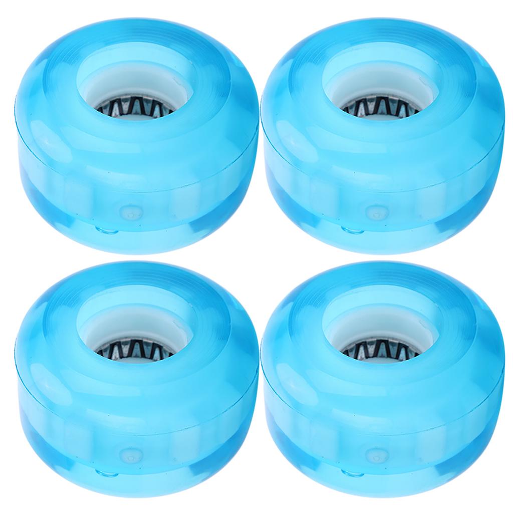 Set 4 buc Roată Skateboard PU Elasticitate Ridicată 52mm Profesional Anti-Alunecare Fără Zgomot(albastru )
