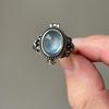 Anello Europeo Vintage in Rame con Bussola Cielo Stellato, Design Rombo Corona
