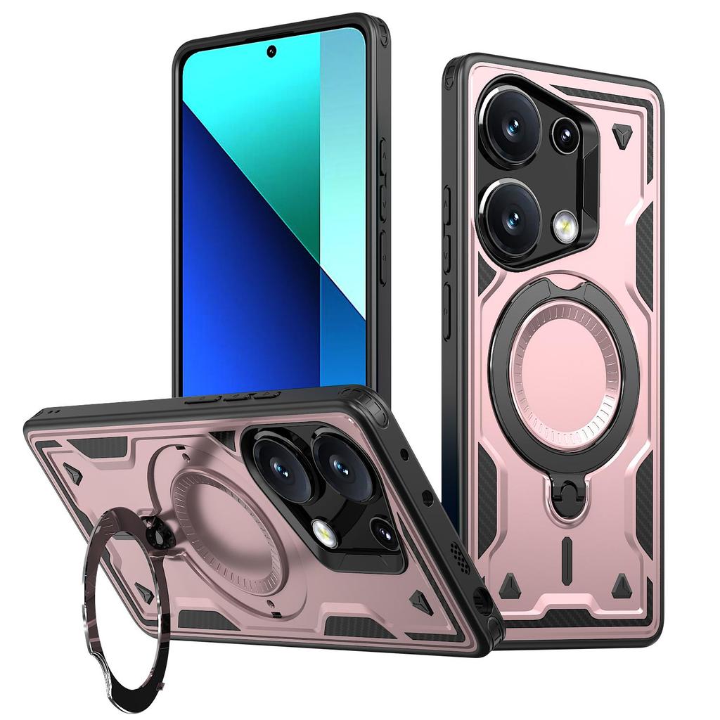 For Redmi Note 13 Pro+/Note 13 Pro Plus/Xiaomi Poco X6 M6 Pro 4G Rotating magnetic ring holder, phone case protective cover