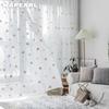 1PC NAPEARL Modern Fashion Daisy Embroidered Tulle Sheer Curtain For Living Room Bedroom Home Decor
