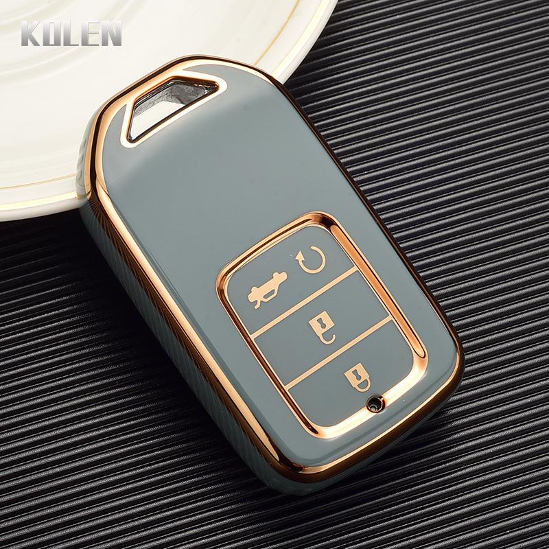 Tpu Car Key Case Cover Shell Fob For Honda Crv Cr-V Fit Civic Accord Hr-V Hrv City Odyssey Xr-V Remote Key Protector Holder Bag