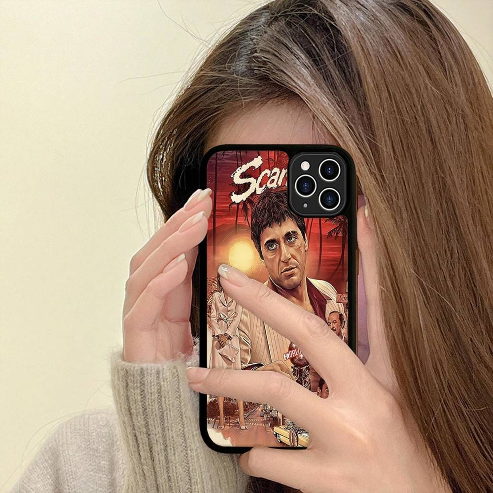 Vintage Classic S-scarface For iPhone 17 16 15 14 13 Pro 12 11 Pro Max Hard PC+TPU Phone Cases Back Cover