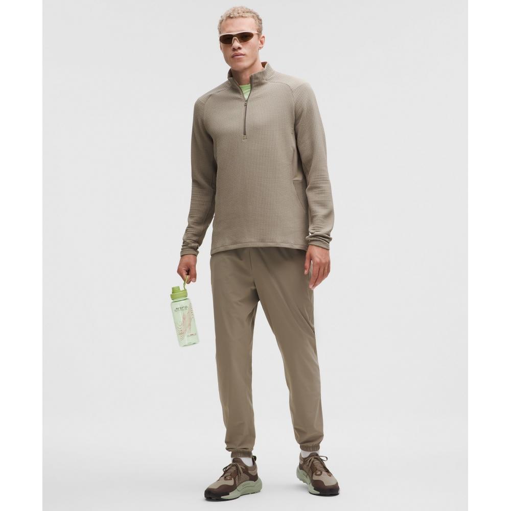 Lululemon Waffle Knit Half Zip Warm Ash Grey