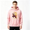 Men's Anime Flame Character Print Pullover Hoodie Casual Long Sleeve Graphic Sweatshirt for Daily Wear