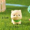 3 Pcs Cute Cartoon Bib Puppy Mini Resin Figurines Garden Moss Miniature Landscape DIY Ornament Car Desktop Dog Animal Decorations