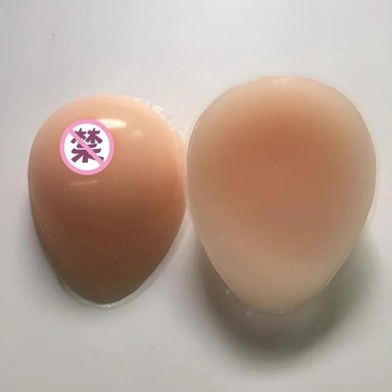 A Pair Silicone False Breast Forms Cross-dressing False Boobs silicone breast prosthesis breast pad For drag queen Crossdresser