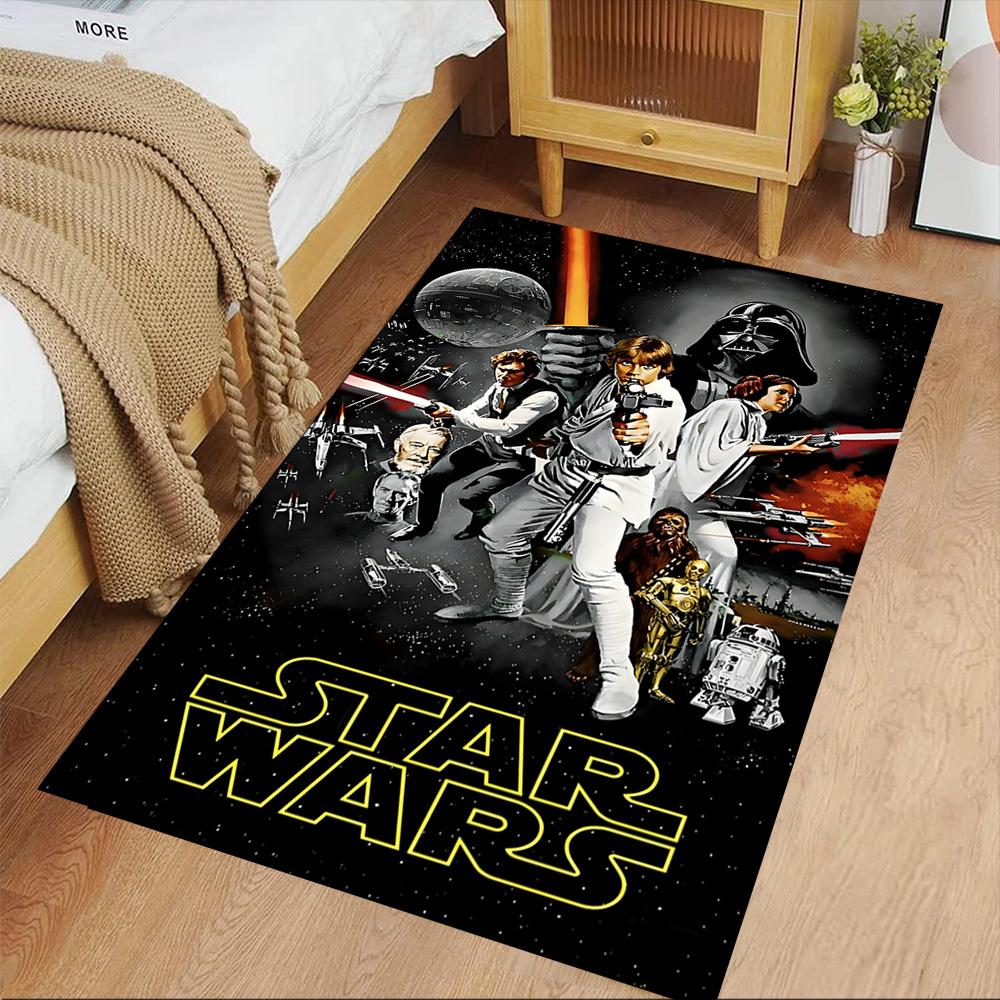 Star Wars Floor Rug Office Rug Suitable for Living Rooms Balcony Hallway Study room Anti-slip Rug Anime Office Decor
