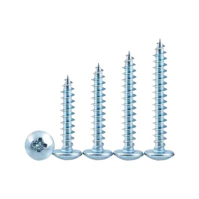 Galvanized M3 Phillips Flat Head Self-Tapping Wood Screws, High-Strength, Large Head