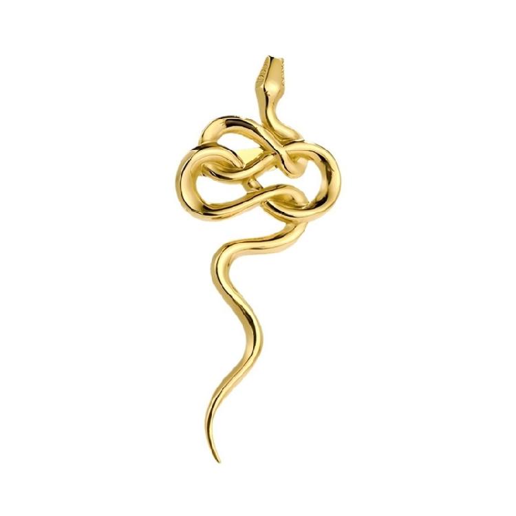 

Fashionable Gold Snake Brooch Craft from Practical Steel Adds Unique Flairs to Daily Casual Wear and Special Event