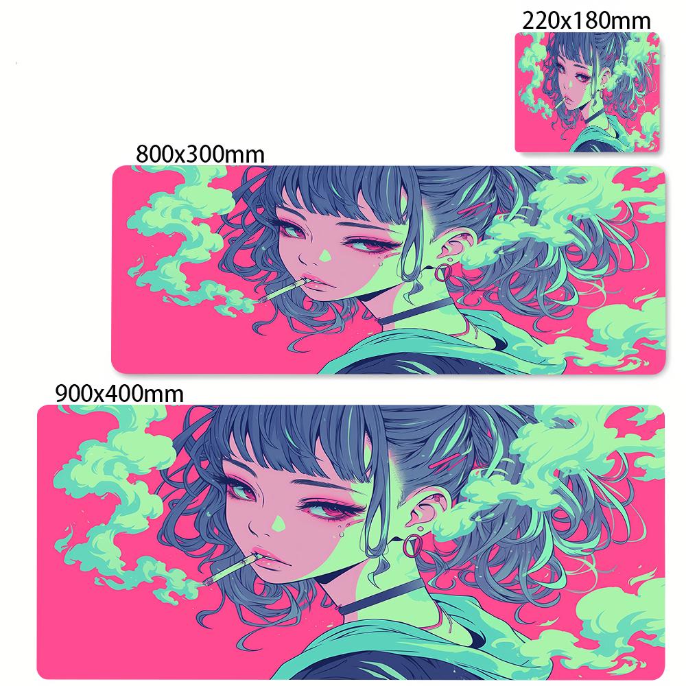 50x100cm Gaming Mousepad Anime Girl Mouse Pad Pc Accessories Keyboard Mat Rubber Anti slip Deskmat Household Desk Protector Mats