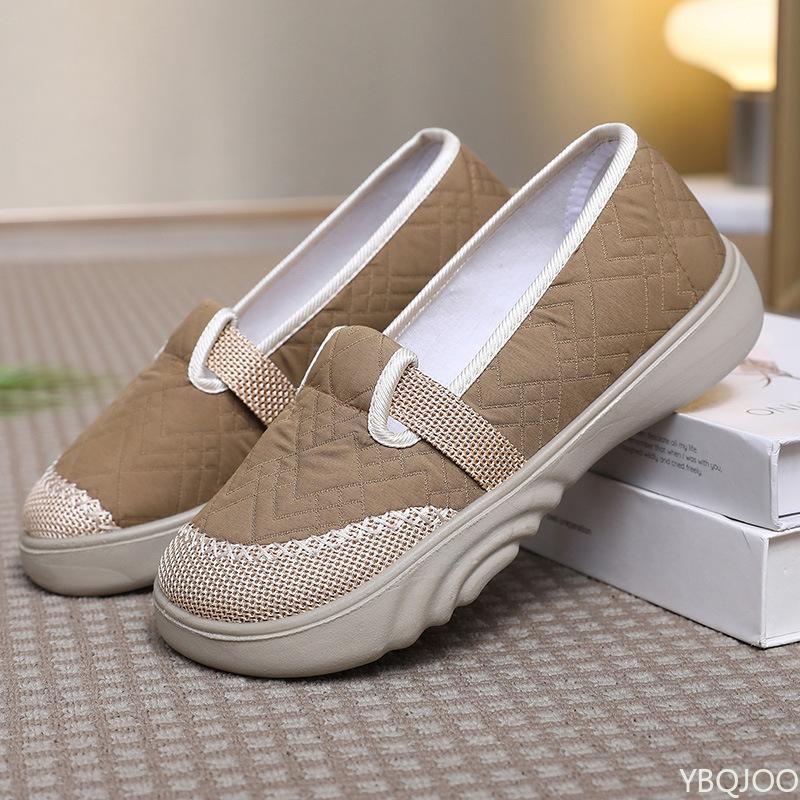 Spring Autumn New Breathable Soft soled Comfortable Cloth Shoes Fashionable Versatile Casual Women's Single Shoes