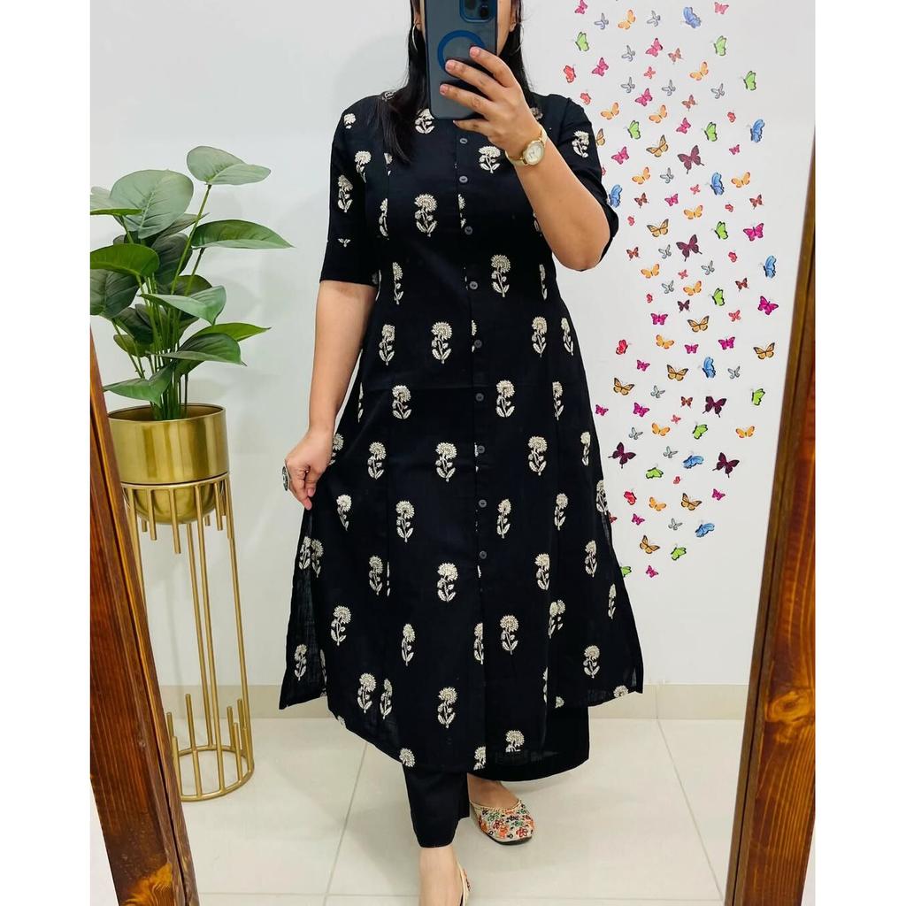 Ensemble Kurta Pantalon Coton Vêtements de Fête Bollywood Femmes Designer Haut Tunique Kurti Robe SC-2226