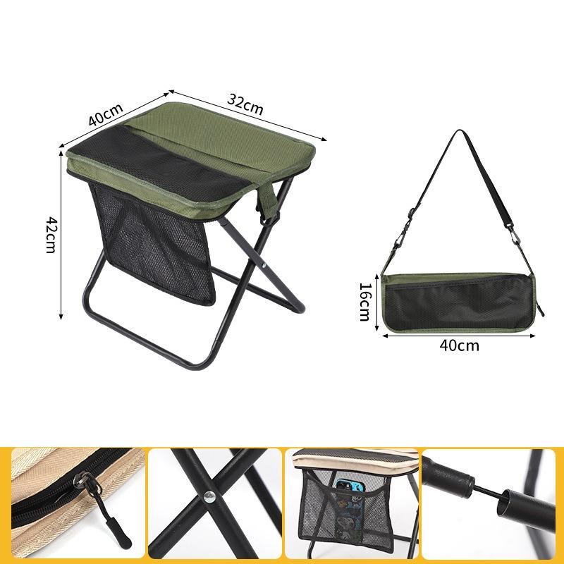 Faltbarer Rucksackhocker Tragbarer Klapphocker mit Handtasche Geeignet für Picknick Wandern Camping Angeln Haushalt Eltern-Kind-Aktivitäten