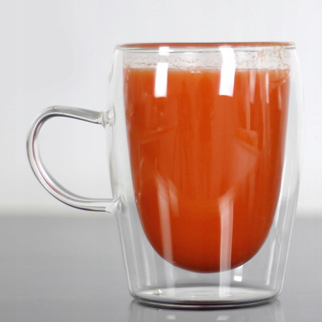 THERMAL GLASSES 300 ml FOR COFFEE AND TEA WITH HANDLE SET OF 2