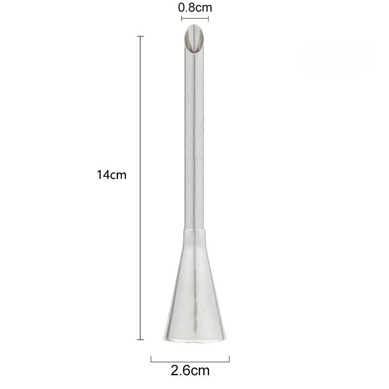 304 Stainless Steel, Piping Nozzle, Pointed Puff Nozzle, Large, Medium, and Small Sizes, Piping, Cream Cake Piping Nozzle, Baking Tool