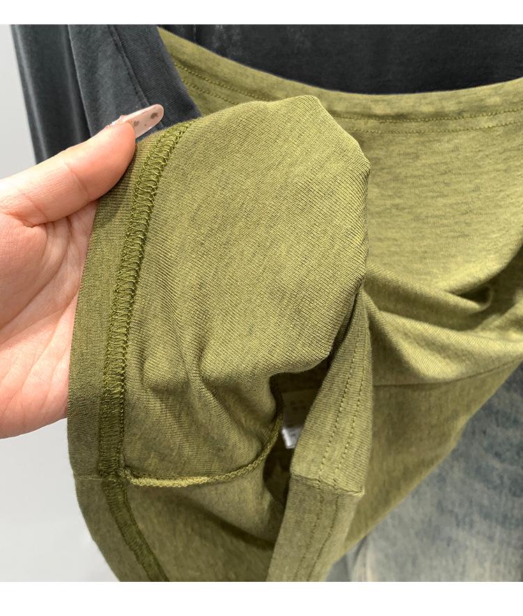 Women's Lyocell Tencel Patchwork Long Sleeve Waist-Cinching Top (Spring 2026 Collection)