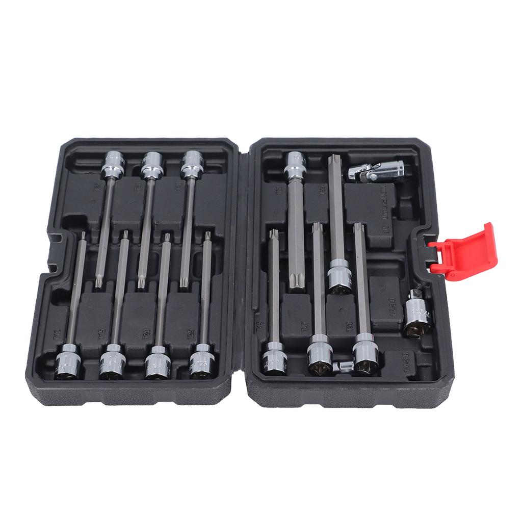 15PCS Set Long Hex Bit Socket Set S2 Alloy Steel Extra Hard 38 Inch Extended Hex Wrench Set