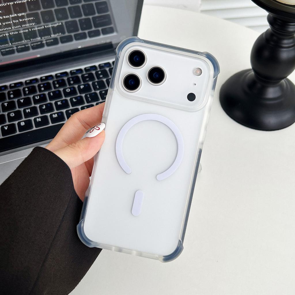 The new Apple 11Pro acrylic skin-feeling oil magnetic mobile phone case is suitable for translucent matte airbag case.
