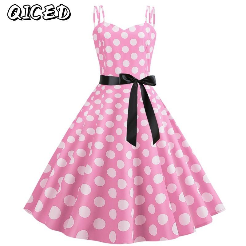 QICED Fashion Summer Spring Sleeveless Casual Dresses